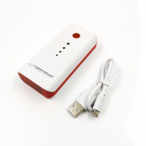 EMP104WR Power Bank 5200mAh alb roșu Esperanza