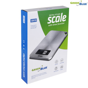 GreenBlue GB170 Cântar de bucătărie digital cu cronometru până la 5kg/1g