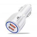 Maclean Energy QC 3.0 Car Charger pentru mașină MCE478 B - Alb Qualcomm Quick Charge QC 3.0 - 5V/3A, 9V/1.8A, 12V/1.6A