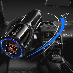 Maclean Energy QC 3.0 Car Charger pentru mașină MCE478 B - Negru Qualcomm Quick Charge QC 3.0 - 5V/3A, 9V/1.8A, 12V/1.6A