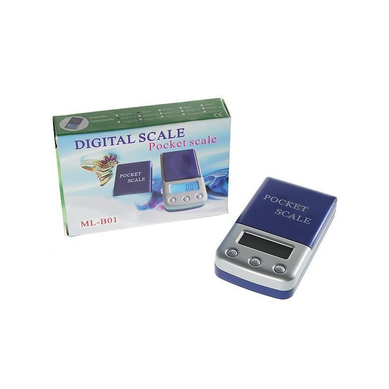 Cântar digital de buzunar cu ecran LCD retroiluminat max. 500g cu rezoluție de 0,1 g